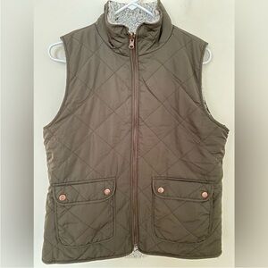 Francesca’s Reversible Olive Quilted Vest